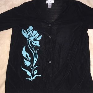 Carolyn strauss Button down blouse #G1616